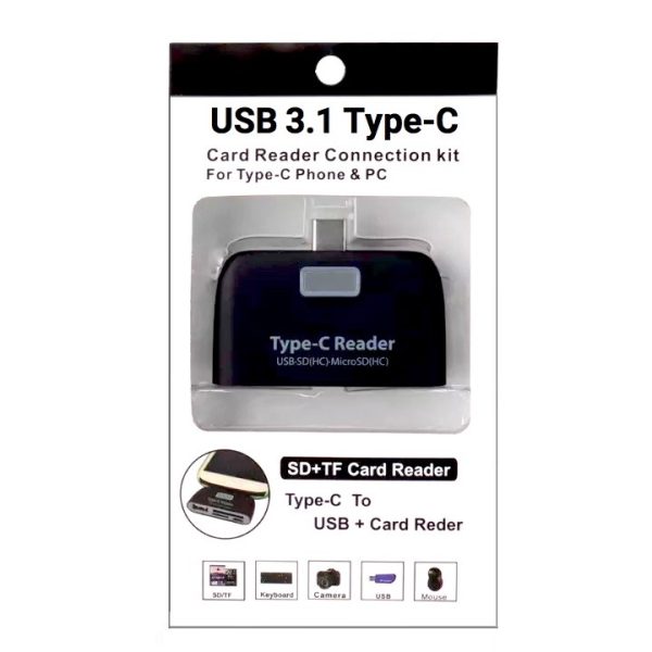 رم ریدرتایپ C چند کارهUSB3.1 با قابلیت خواندن مموری و USB مدل UTC3-1